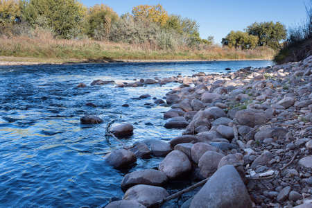 A beautiful picture of the Arkansas river taken at the Canon City Riverwalk in Colorado.の写真素材