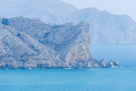 View of the coast of Sudak and the Black Seaの写真素材