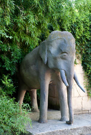 STONE STATUE OF ELEPHANTの写真素材