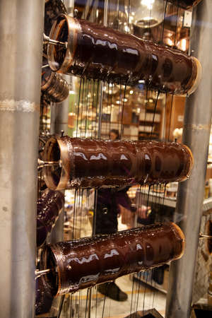 Making chocolate in a traditional wayの写真素材