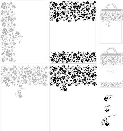 This image is vector ornamental from orchids and can be use for postcard, bags, packets, wallpaper. It can be scaled to any size without loss of resolution. This image suggests the prepared design of bags and has place for text.のイラスト素材