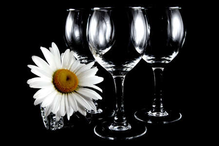 empty cocktail glassesの写真素材