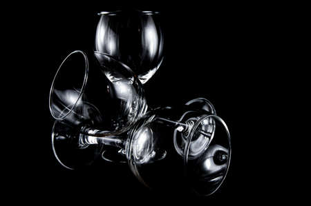 empty cocktail glassesの写真素材