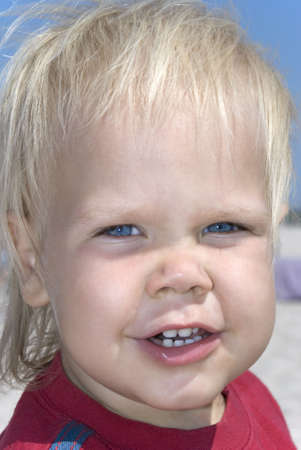 The blue-eyed boy - the blonde. Age - 2 years