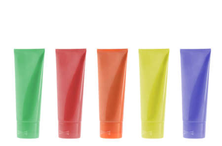 Set color tube. A set from four subjects, tubes and a spray