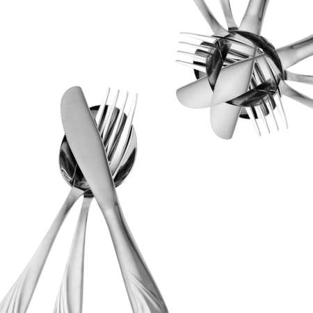 Abstract composition from kitchen accessories. Isolatedの写真素材