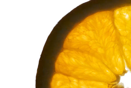 Orange. A cut of a fruit of an orange with the bright expressed structureの写真素材