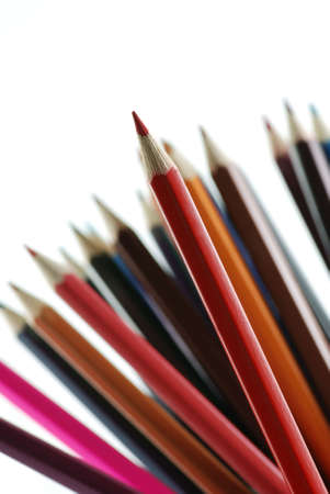 red pencils. It is isolated on a white backgroundの写真素材