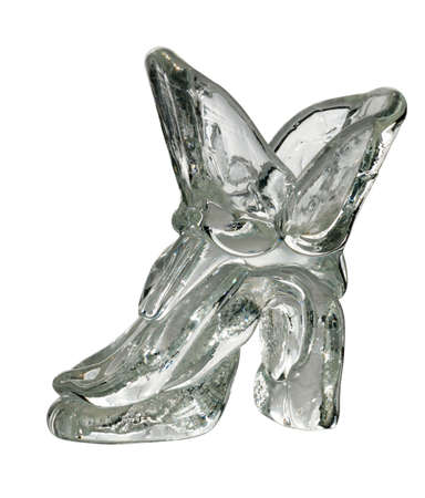 Crystal boot. A product from glass with reflectionの写真素材