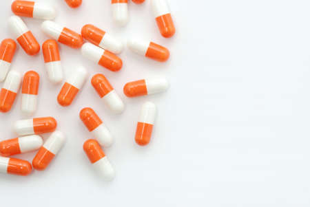 Tablets. A medical preparation in the form of capsulesの写真素材