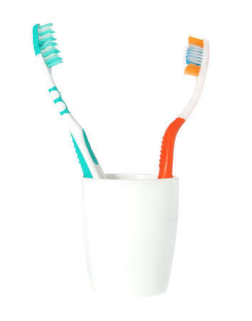 Tooth-brush. An accessory of a toilet to cleaning a teethの写真素材
