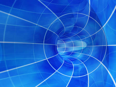 abstract a tunnel. Background in the form of a blue patternの写真素材