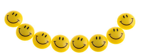 big smile. A smiling symbol from the plastic, isolated on a white backgroundの写真素材