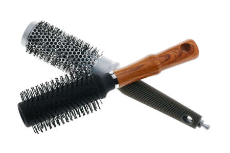 Hairbrush. The device isolated on a white background for combingの写真素材