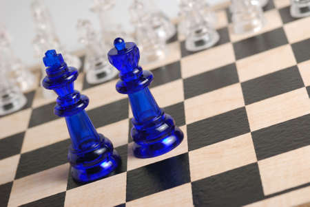 Chess. A logic board game. A material - glassの写真素材