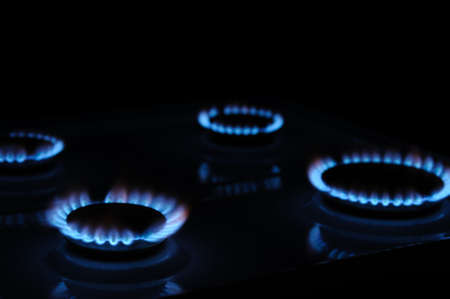 Gas. A household gas oven with the included gasの写真素材