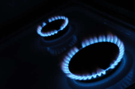 Gas. A household gas oven with the included gasの写真素材