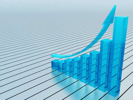 transparent diagram . The diagram with an arrow from gold on a white backgroundの写真素材