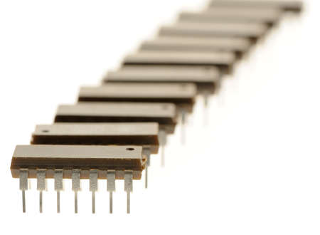 selicone chip perspective view. It is isolated on a white backgroundの写真素材