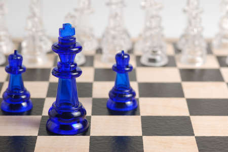 Chess. A logic board game. A material - glassの写真素材