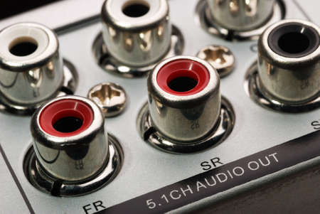 The panel of inputs. The device for reproduction of video and audio of a signalの写真素材