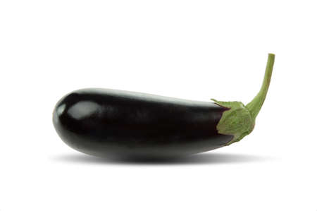 eggplant. A plant of family nightshadeñ oblong fruits of violet colorの写真素材