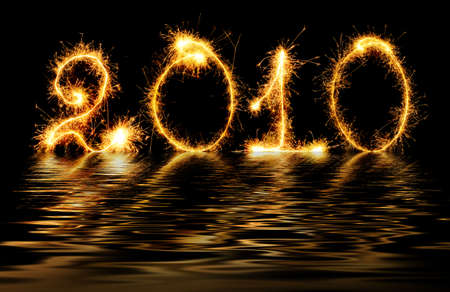 2010 made of sparks. A photo path bengal firesの写真素材