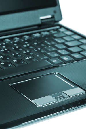 Laptop. A portable computer isolated photo closeupの写真素材