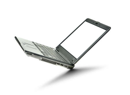 Laptop. A portable computer isolated on a white background.の写真素材