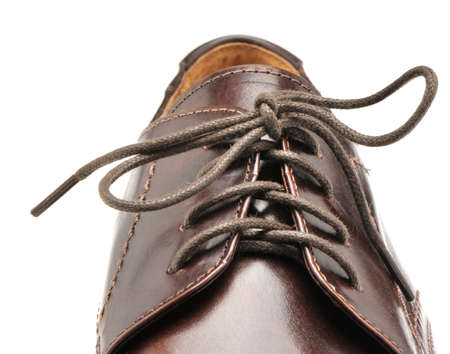 Man's shoes from a brown leather. の写真素材