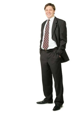 The young businessman isolated on a white background. A portrait of the man.の写真素材