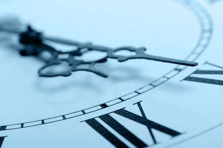 Old hours blue tone.Old hours with figured arrowsの写真素材