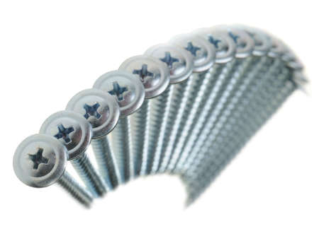 Screws. A object for montage it is isolated on a white backgroundの写真素材