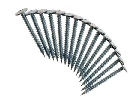 Screws. A object for montage it is isolated on a white backgroundの写真素材