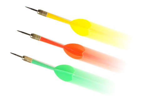 Game darts. It is isolated on a white background.の写真素材