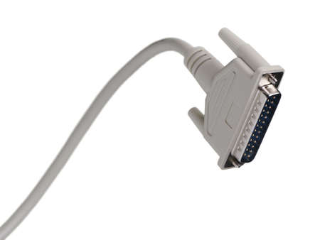 Computer cable LPT. It is isolated on a white background