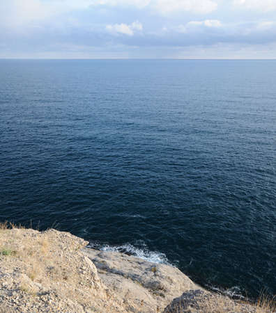 The sea and mountains.Picturesque mountains and the black sea, Crimea, Ukraine