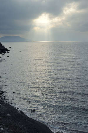 The sea and the sky. Coast of the black sea Crimea, Ukraine