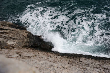 The sea and mountains.Picturesque mountains and the black sea, Crimea, Ukraine