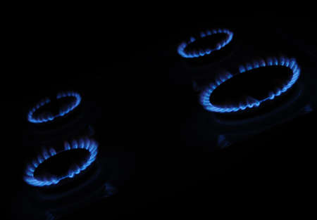 Gas. A household gas oven with the included gas