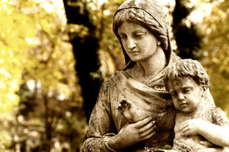 Monument of the woman with the child on a cemetery. Since its creation in 1787 Lychakiv Cemetery...