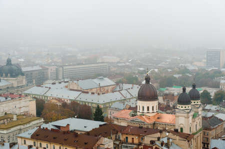City - the top view. The city of Lvov the country Ukraineの写真素材