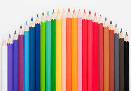 Set of color pencils. It is isolated on a white backgroundの写真素材