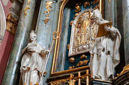 Interior of ancient church. It is constructed 1600-1700. The city of Lvov, Ukraineのeditorial素材