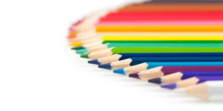Set of color pencils. It is isolated on a white backgroundの写真素材