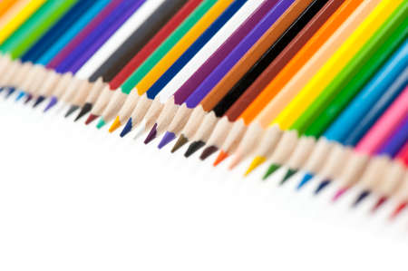 Set of color pencils. It is isolated on a white backgroundの写真素材