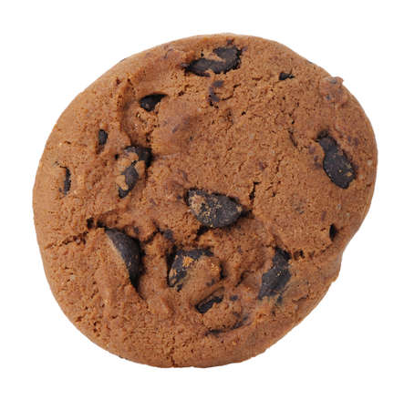 chocolate chip cookies isolated on a white background. Photo closeupの写真素材