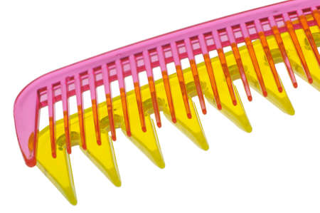 Set multi-coloured transparent combs. It is photographed on a gleam. It is isolated on a white backgroundの写真素材