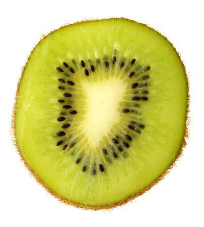 Texture section kiwi fruit . A detailed photo close up of exotic fruitの写真素材
