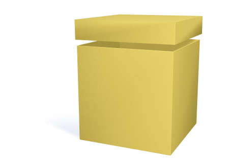 Empty boxes with an open cover. It is isolated on a white background